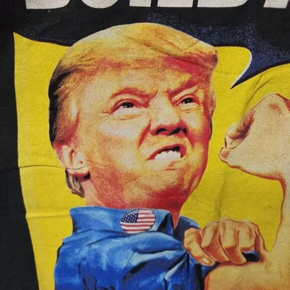 Donald Trump Build A Wall Make America Great Again‎ Trump 2016 T Shirt MAGA - Picture 4 of 6